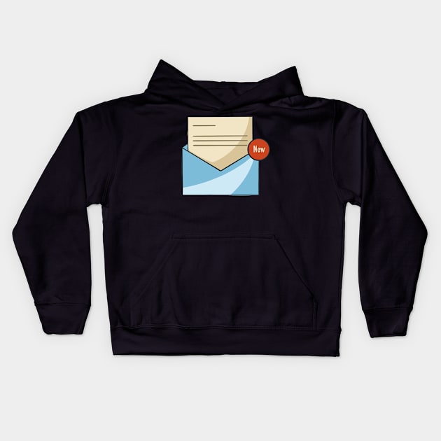 Email Notification New Emails Kids Hoodie by fromherotozero